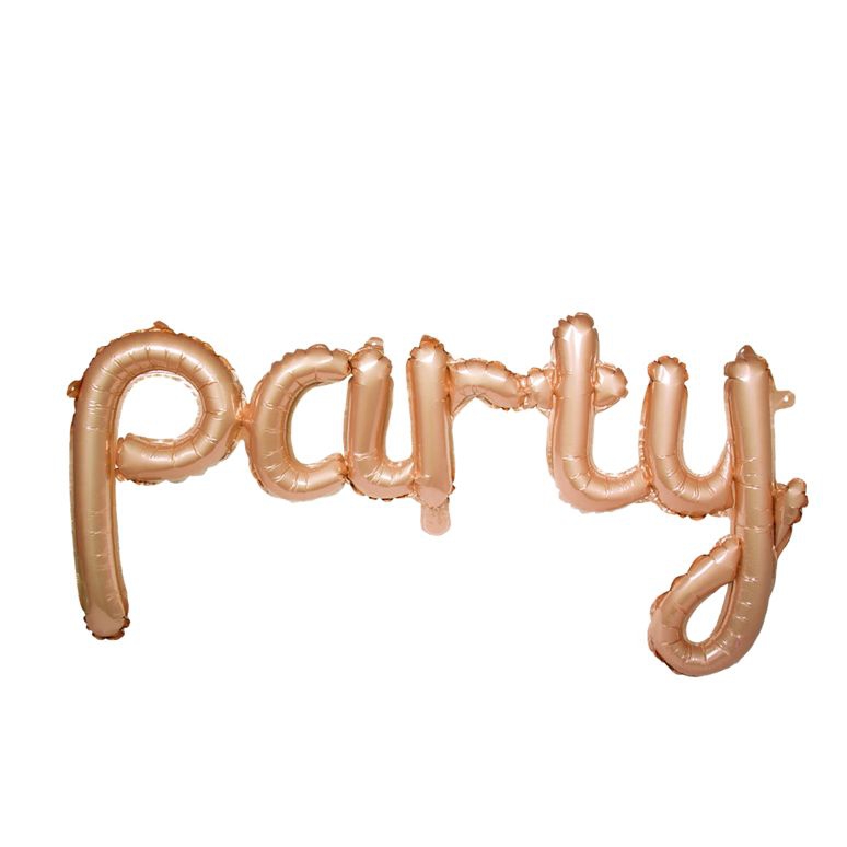 Надпись «PARTY» розовое золото К44