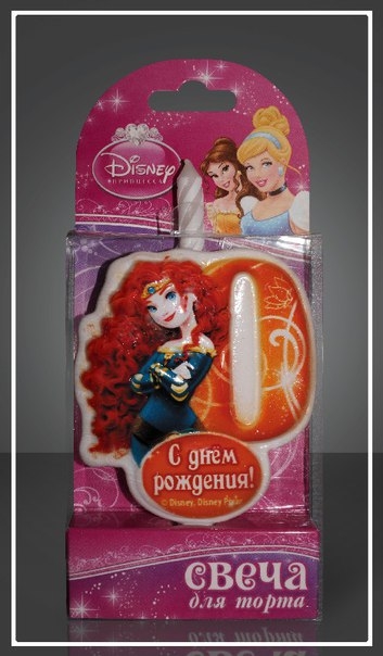 Свеча для торта! Серия "Принцессы DISNEY"