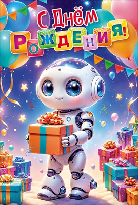 Открытка «С Днем Рождения! Яркого и красивого праздника!»